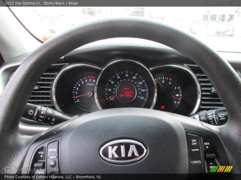 Ebony Black / Beige 2012 Kia Optima LX