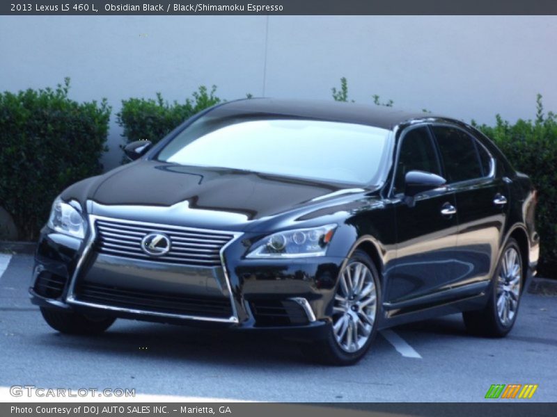 Obsidian Black / Black/Shimamoku Espresso 2013 Lexus LS 460 L