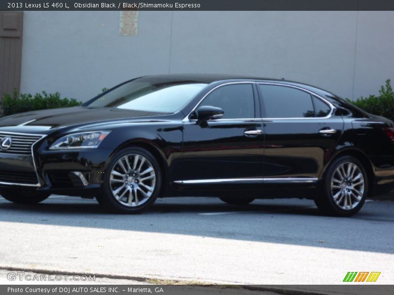 Obsidian Black / Black/Shimamoku Espresso 2013 Lexus LS 460 L