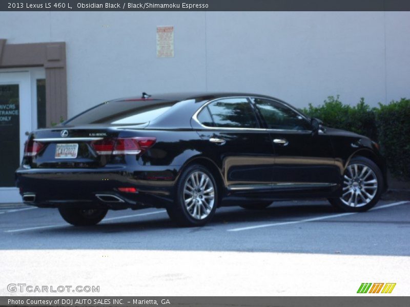 Obsidian Black / Black/Shimamoku Espresso 2013 Lexus LS 460 L