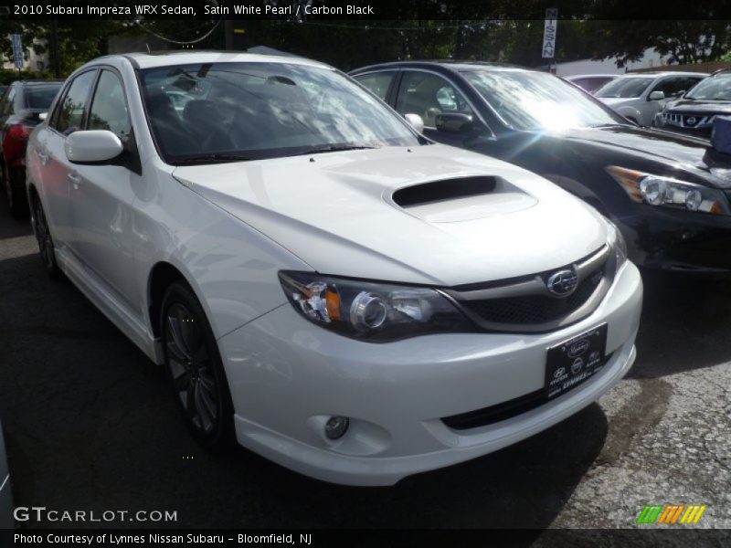 Satin White Pearl / Carbon Black 2010 Subaru Impreza WRX Sedan