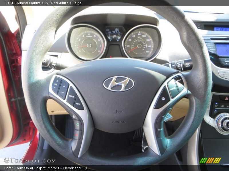 Red Allure / Beige 2011 Hyundai Elantra GLS