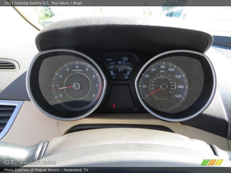 Red Allure / Beige 2011 Hyundai Elantra GLS