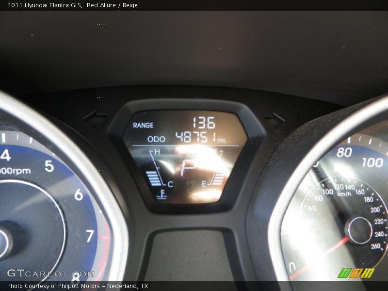 Red Allure / Beige 2011 Hyundai Elantra GLS
