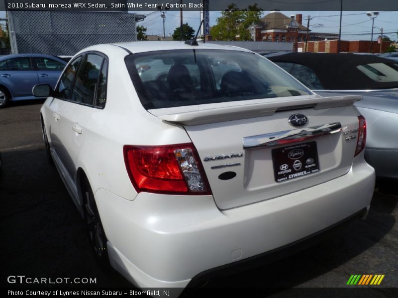 Satin White Pearl / Carbon Black 2010 Subaru Impreza WRX Sedan