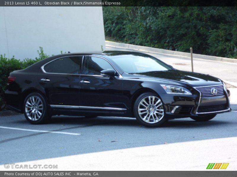 Obsidian Black / Black/Shimamoku Espresso 2013 Lexus LS 460 L