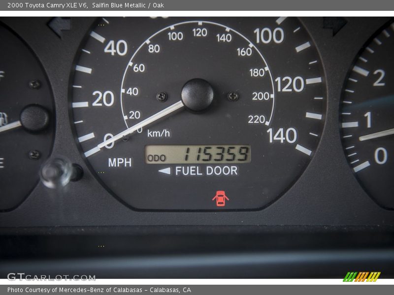 Sailfin Blue Metallic / Oak 2000 Toyota Camry XLE V6