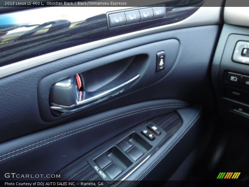 Obsidian Black / Black/Shimamoku Espresso 2013 Lexus LS 460 L