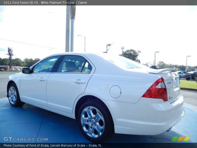 White Platinum Tri-Coat / Camel 2011 Ford Fusion SE V6