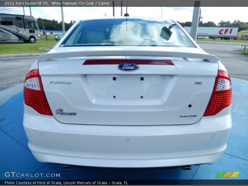 White Platinum Tri-Coat / Camel 2011 Ford Fusion SE V6