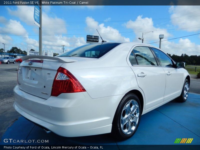 White Platinum Tri-Coat / Camel 2011 Ford Fusion SE V6