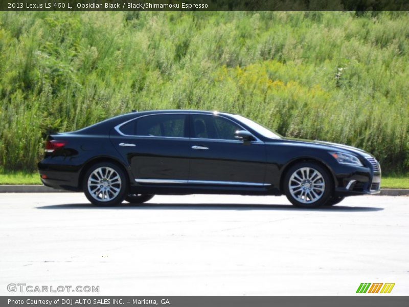 Obsidian Black / Black/Shimamoku Espresso 2013 Lexus LS 460 L