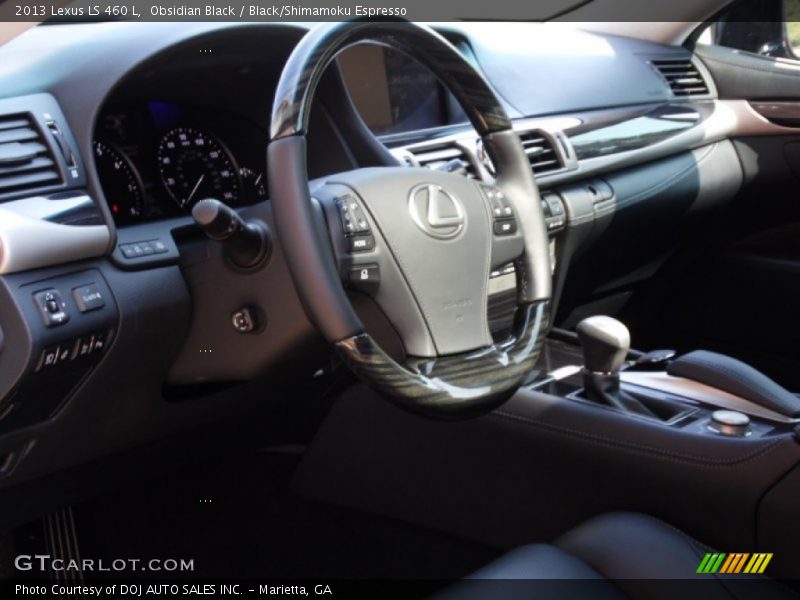 Obsidian Black / Black/Shimamoku Espresso 2013 Lexus LS 460 L