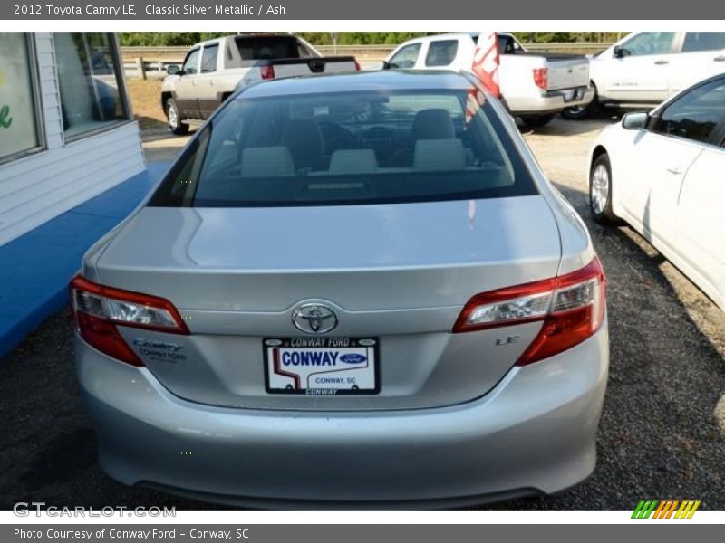 Classic Silver Metallic / Ash 2012 Toyota Camry LE