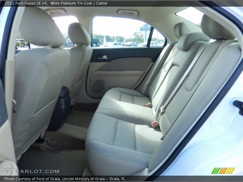 White Platinum Tri-Coat / Camel 2011 Ford Fusion SE V6