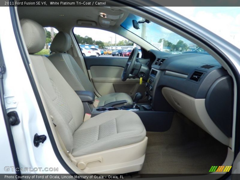 White Platinum Tri-Coat / Camel 2011 Ford Fusion SE V6