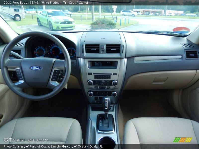 White Platinum Tri-Coat / Camel 2011 Ford Fusion SE V6
