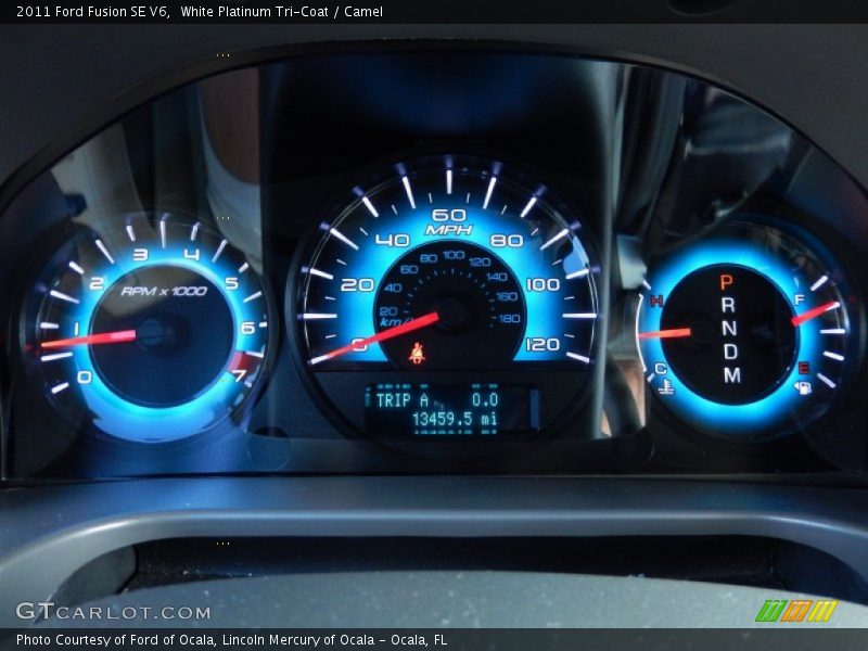 White Platinum Tri-Coat / Camel 2011 Ford Fusion SE V6