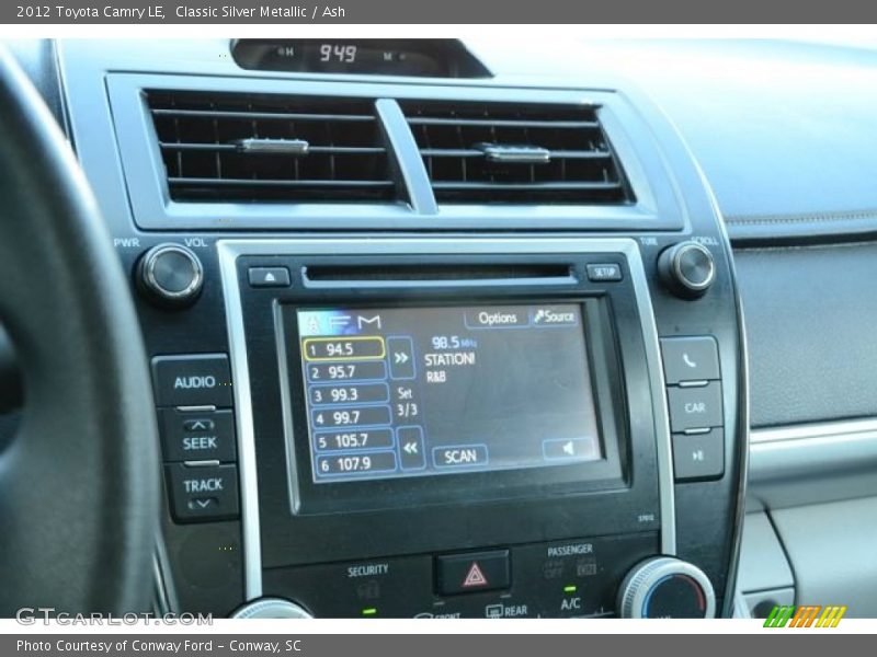 Classic Silver Metallic / Ash 2012 Toyota Camry LE