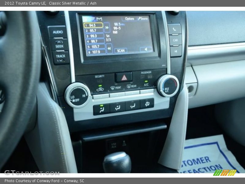 Classic Silver Metallic / Ash 2012 Toyota Camry LE