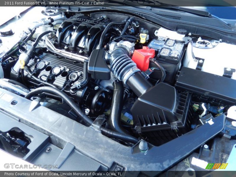 White Platinum Tri-Coat / Camel 2011 Ford Fusion SE V6
