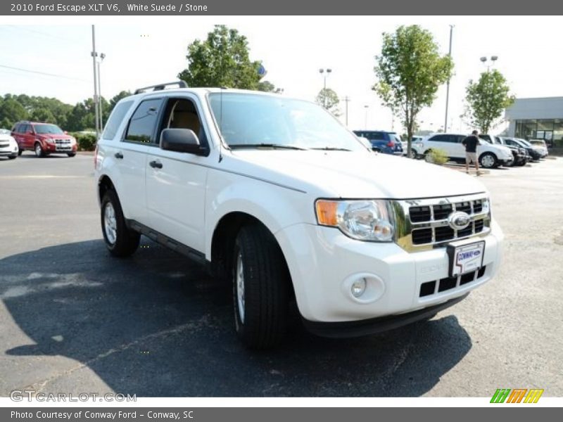 White Suede / Stone 2010 Ford Escape XLT V6