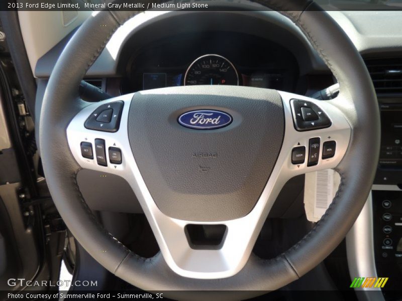 Mineral Gray Metallic / Medium Light Stone 2013 Ford Edge Limited