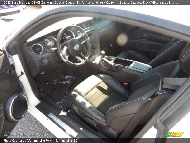 Performance White / California Special Charcoal Black/Miko-suede Inserts 2013 Ford Mustang GT/CS California Special Coupe