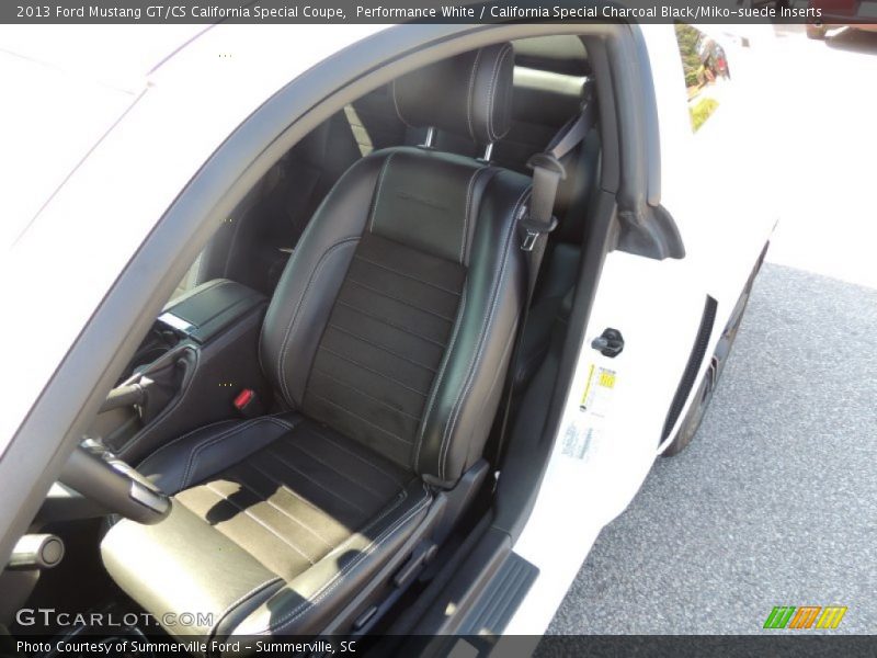 Performance White / California Special Charcoal Black/Miko-suede Inserts 2013 Ford Mustang GT/CS California Special Coupe