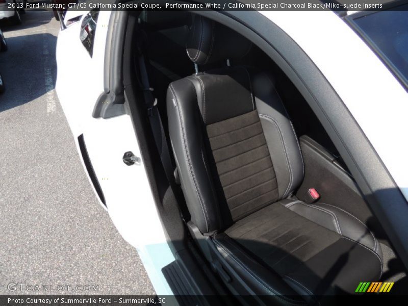 Performance White / California Special Charcoal Black/Miko-suede Inserts 2013 Ford Mustang GT/CS California Special Coupe