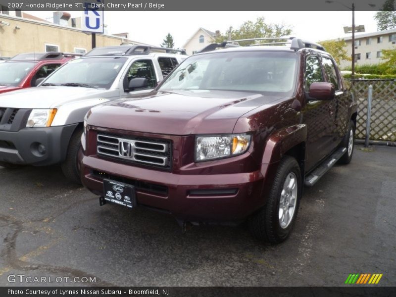 Dark Cherry Pearl / Beige 2007 Honda Ridgeline RTL