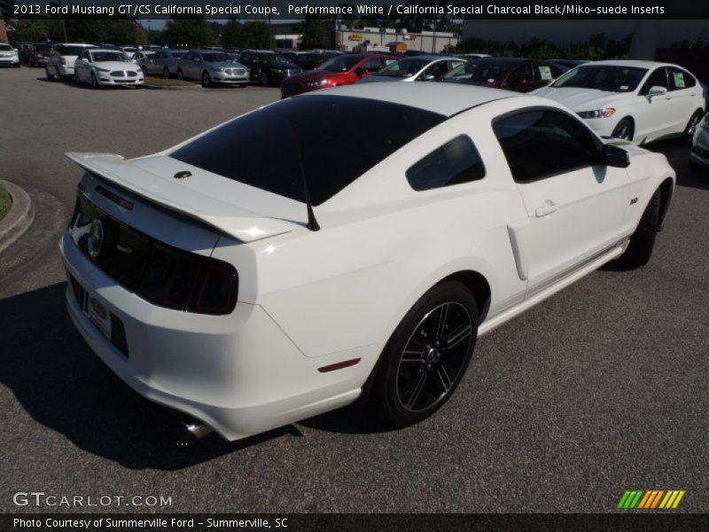 Performance White / California Special Charcoal Black/Miko-suede Inserts 2013 Ford Mustang GT/CS California Special Coupe