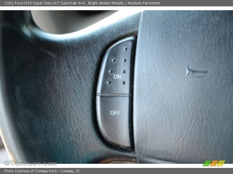 Bright Amber Metallic / Medium Parchment 2001 Ford F350 Super Duty XLT SuperCab 4x4