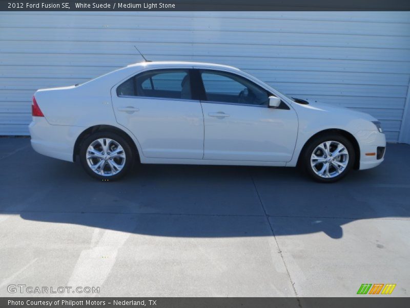 White Suede / Medium Light Stone 2012 Ford Fusion SE