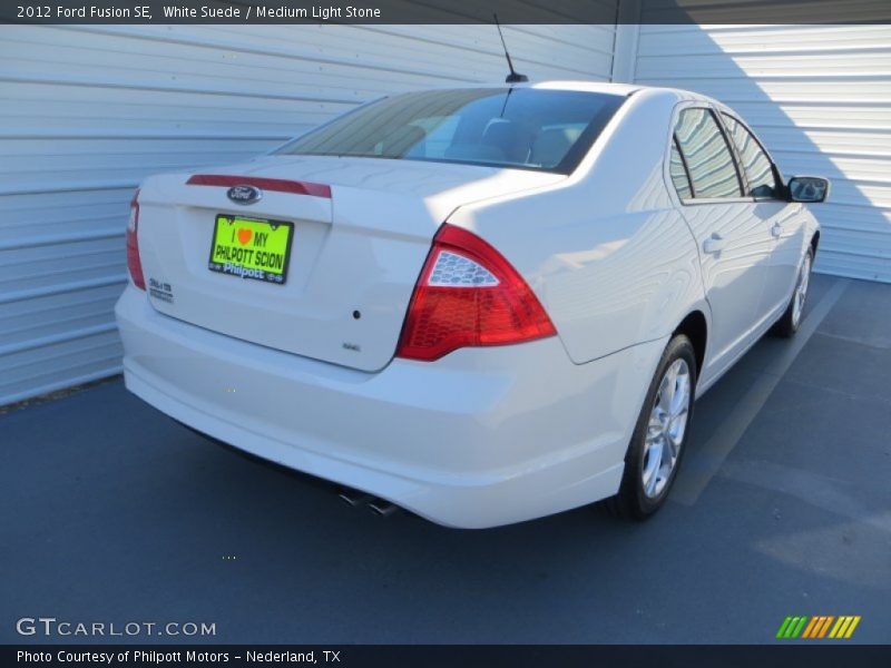 White Suede / Medium Light Stone 2012 Ford Fusion SE
