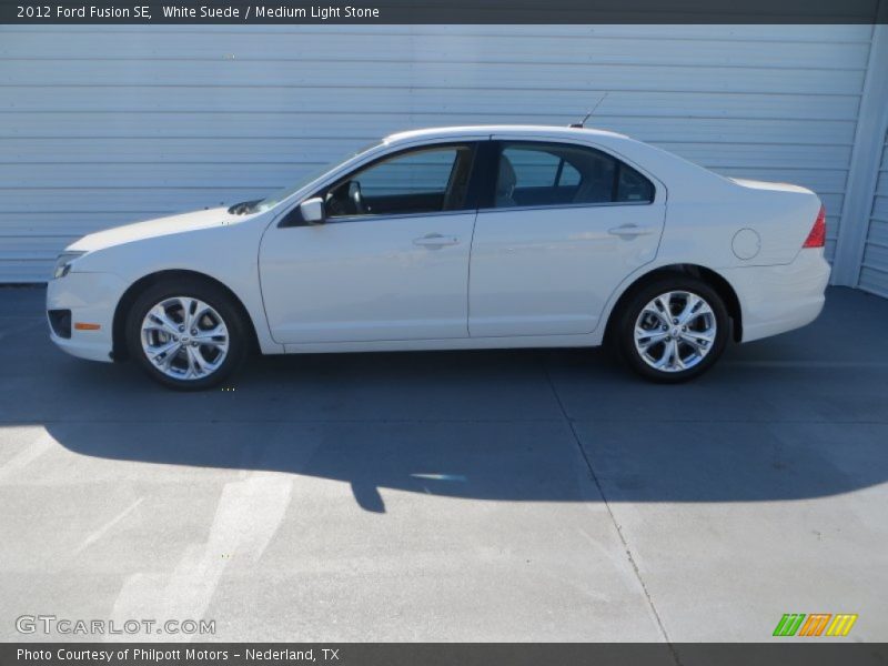 White Suede / Medium Light Stone 2012 Ford Fusion SE