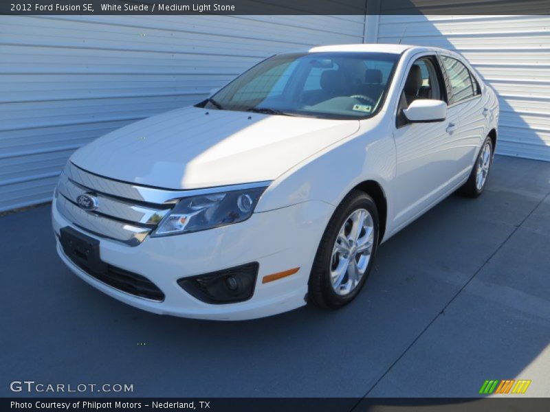 White Suede / Medium Light Stone 2012 Ford Fusion SE