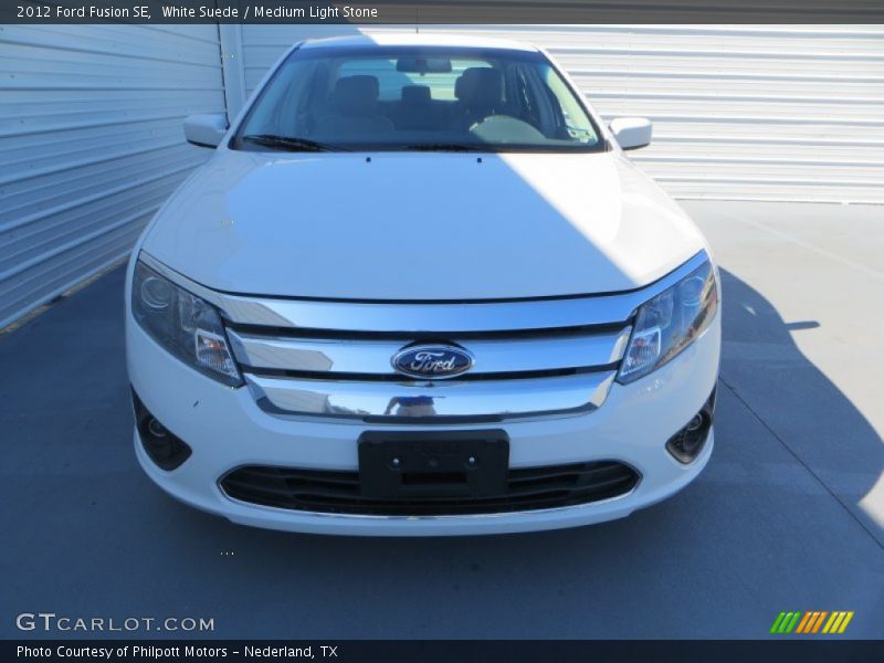 White Suede / Medium Light Stone 2012 Ford Fusion SE