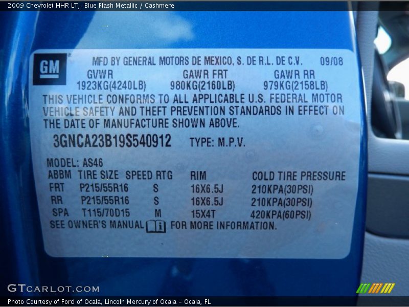 Blue Flash Metallic / Cashmere 2009 Chevrolet HHR LT