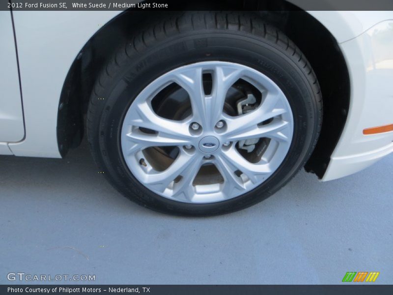 White Suede / Medium Light Stone 2012 Ford Fusion SE