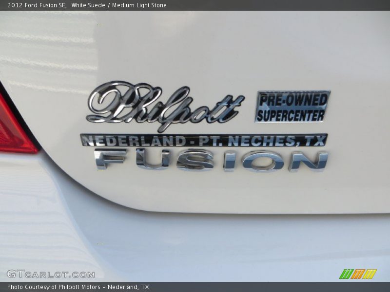 White Suede / Medium Light Stone 2012 Ford Fusion SE
