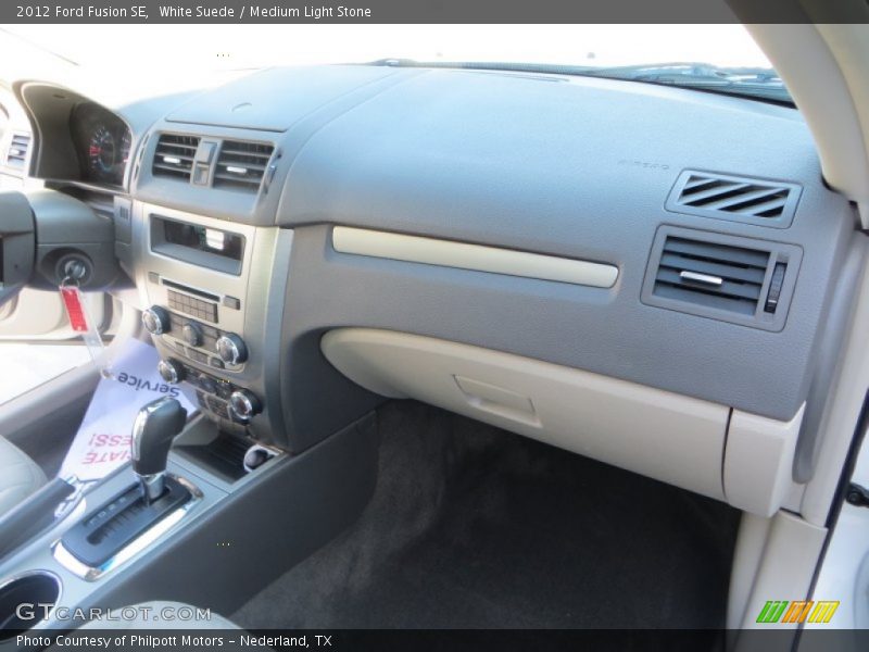 White Suede / Medium Light Stone 2012 Ford Fusion SE
