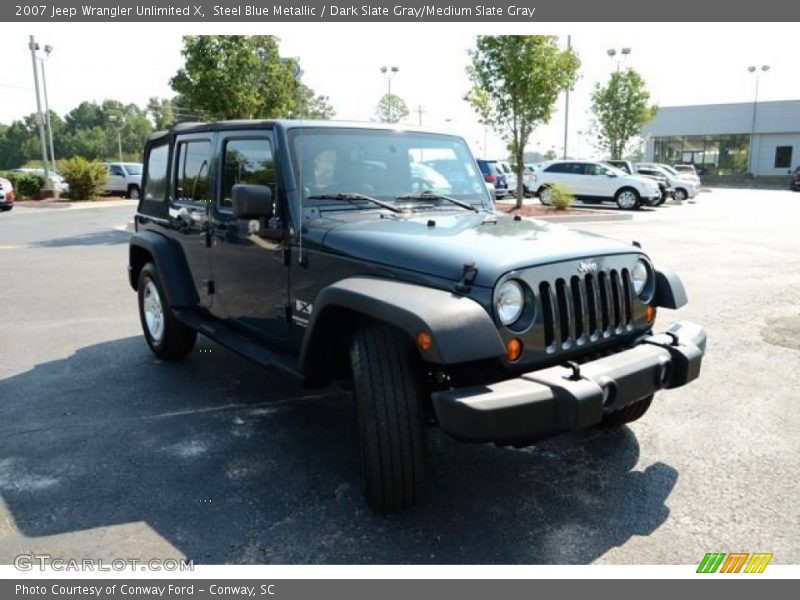 Steel Blue Metallic / Dark Slate Gray/Medium Slate Gray 2007 Jeep Wrangler Unlimited X