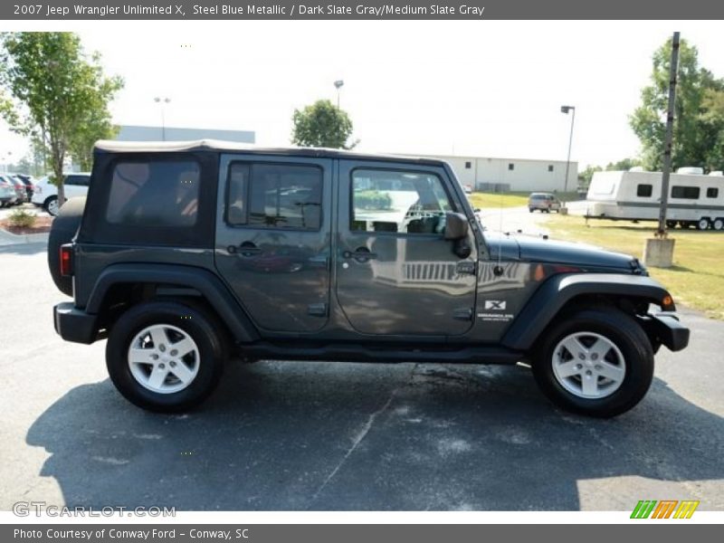 Steel Blue Metallic / Dark Slate Gray/Medium Slate Gray 2007 Jeep Wrangler Unlimited X