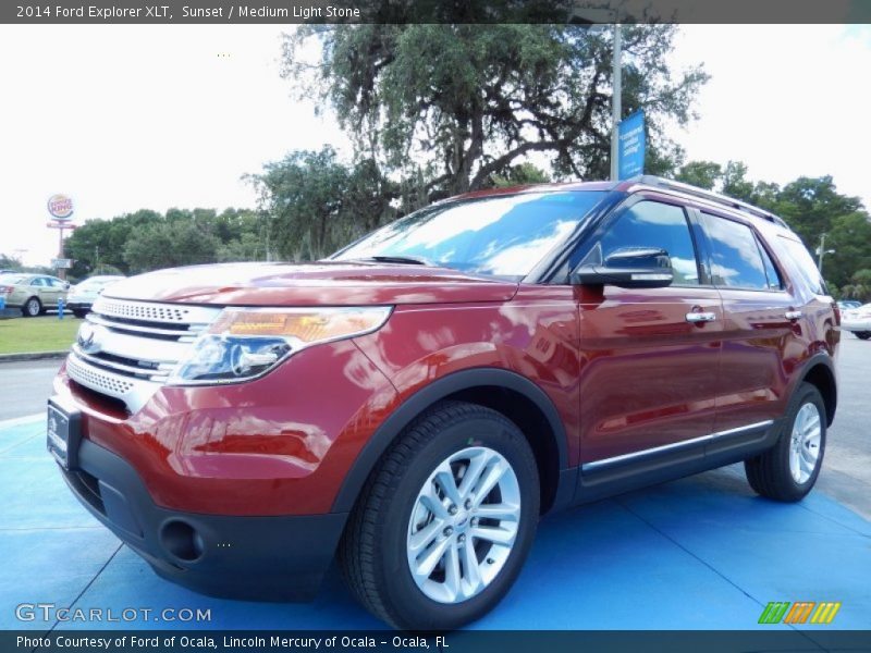 Sunset / Medium Light Stone 2014 Ford Explorer XLT