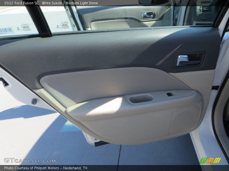 White Suede / Medium Light Stone 2012 Ford Fusion SE