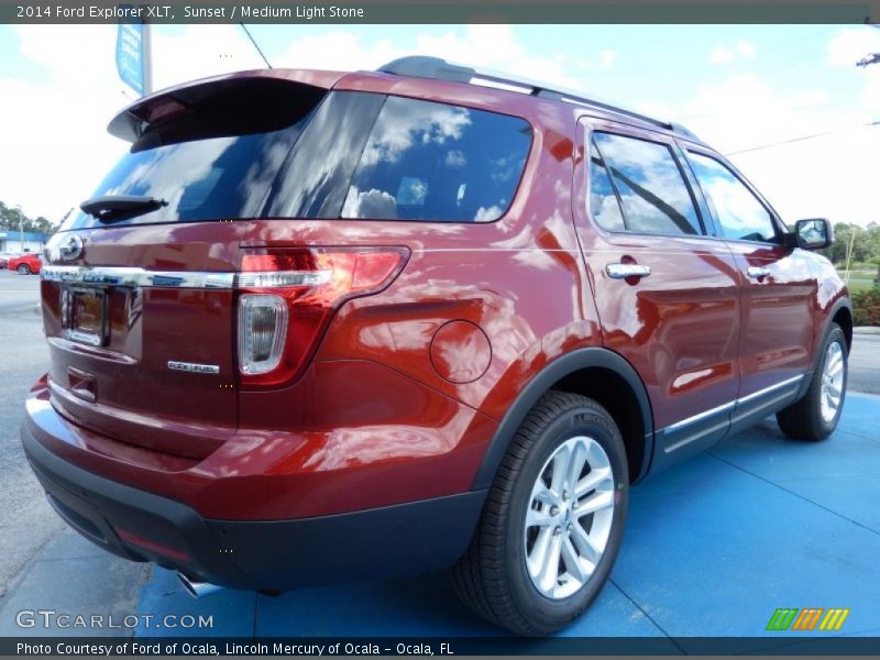 Sunset / Medium Light Stone 2014 Ford Explorer XLT