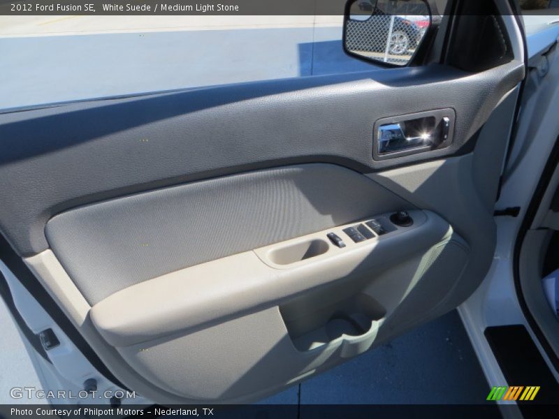White Suede / Medium Light Stone 2012 Ford Fusion SE