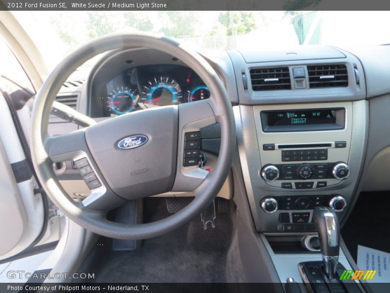 White Suede / Medium Light Stone 2012 Ford Fusion SE