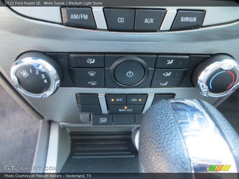 White Suede / Medium Light Stone 2012 Ford Fusion SE